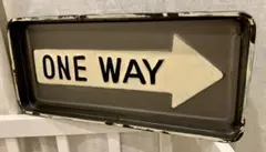 ONE WAY サインプレート　アメリカで購入