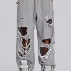 ダメージ加工　スウェット パンツ