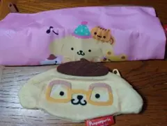 ポムポムプリン ユーモラスアソートコレクション スクエアポーチ フェイスポーチ