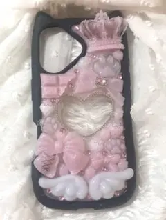 デコ電 iPhoneケース ピンク 量産型 地雷系 姫系iPhone16