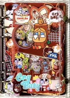 売り切り最終価格‼️限定1点】 A6 クライベイビー シャカシャカノート シール帳