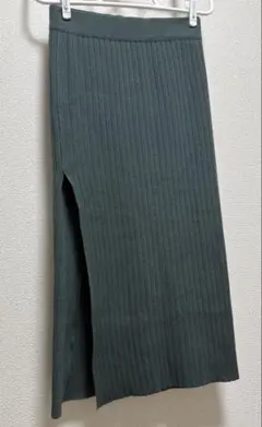 ANAPグリーン リブ タイトスカート