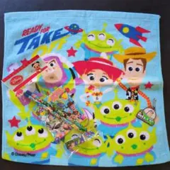 トイストーリー文具(メモ帳、えんぴつ、消しゴム)キーホルダー　タオルまとめ売り