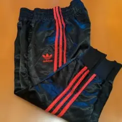 adidas トラックパンツ ブラック レッド サイズOT アディダス