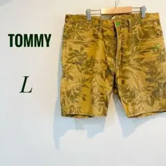 【Tommy】　ハーフパンツ　イエロー系　ボタニカル柄　L トミーのサムネイル