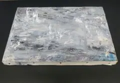 グレーの抽象画　アクリル