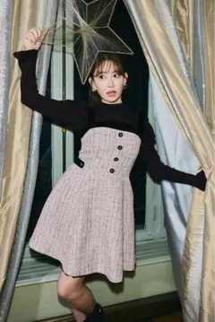 Herlipto Margaux Tweed Mini Dress S