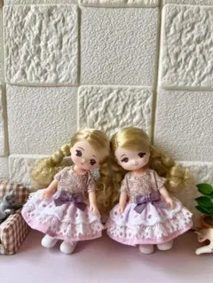ミキちゃんマキちゃん服　リカちゃん　ハンドメイド75