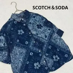 SCOTCH＆SODA　スコッチアンドソーダ　半袖シャツ　花柄　バンダナ柄