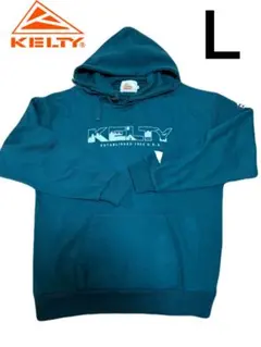 【貴重】KELTY（ケルティ）× coen 別注ロゴプリントパーカー 深緑　Ｌ