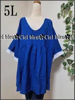 春*5L★カジュアル*おしゃれレース重ね着チユッニク*大きいサイズ