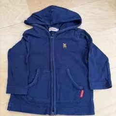 MIKI HOUSE フード付きパーカー 80 ネイビー