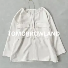 トゥモローランド　ノーカラーブラウス