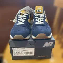 新品未使用　New Balance ML574 SPF ネイビー 24cm