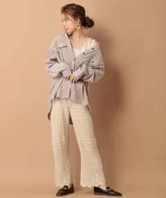 mysty woman 透かし編みニットパンツのサムネイル