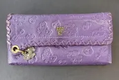 ANNA SUI アナスイ ダリア 長財布 ウォレット パープル 紫　がま口のサムネイル
