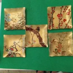 和風の花と鳥の模様の皿セット　　　　インテリア　コレクション　最終値下げ