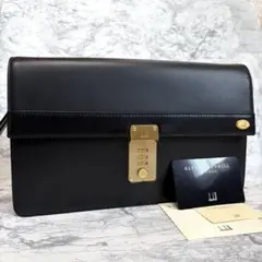 【未使用級】dunhill ダンヒル　クラッチバッグ　セカンドバッグ　ブラック