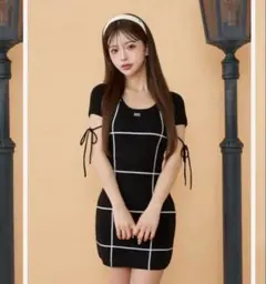 ♡新品♡Darich バックオープンステッチニットミニワンピース