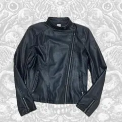 00s archive 変形 シングルライダースジャケット dark wear