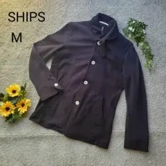 SHIPS シップス ショールカラー ジャケット カーディガン ネイビー M