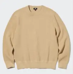 ユニクロ メンズ ウォッシャブルストレッチミラノリブクルーネックセーター M