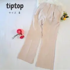 ティップトップ ベージュ プリーツ入り カジュアルパンツ