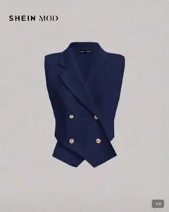 SHEIN ベスト ネイビー