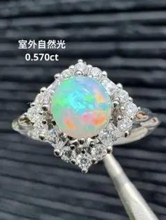 新作 天然水オパール遊色綺麗極彩 1.190ct S925 18KGP - メルカリ