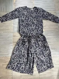 【最終値下げ中】 Craft ネイビーフラワープリントセットアップ