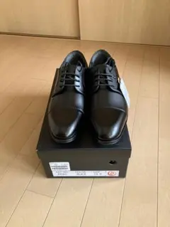 エコー ストレートチップ レザーシューズ 黒 27.5 美品 内羽根 冠婚