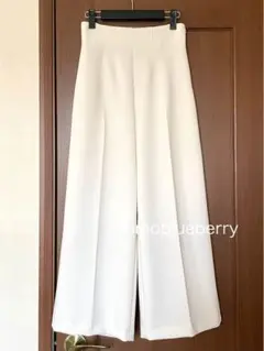 新品半額★ZARAザラ★ハイウェストストレッチワイドパンツ＊Sエクリュ