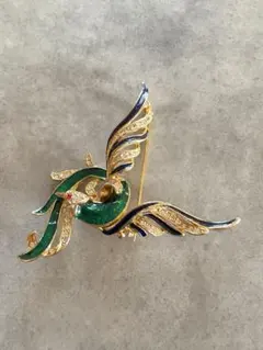 英国ヴィンテージの鳥のブローチ