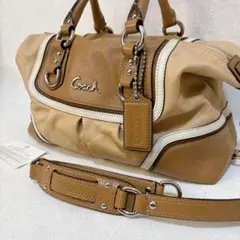 美品】コーチ アシュレイ レザー サッチェル 2WAY バッグ クリーム