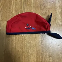 familiar水泳帽 赤 53-55cm