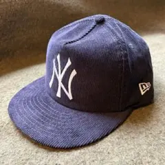 ニューエラ NYヤンキース コーデュロイ スナップバックキャップ ネイビー