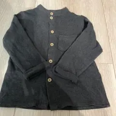 H&M ダークグレー ボタン付きカーディガン 90cm