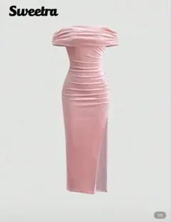 Sweetra ピンクオフショルダードレス