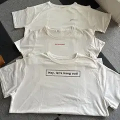 レディース 半袖Tシャツ 3枚セット ホワイト