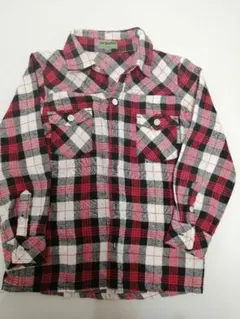 値下げ❕キッズ　チェックシャツ　120㎝