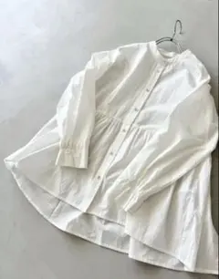 【新品未使用】SEASON REASON バックティアードシャツ　L