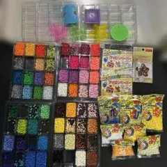 アイロンビーズセット 多彩な色とデザインプレート&16色分けケースおまけ