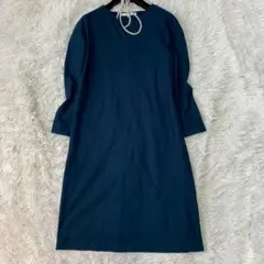 UNTITLED アンタイトル　ウールジャージーキーネックロングワンピース