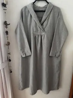デニム ひざ丈ワンピース