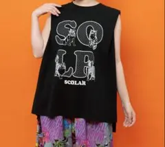 ScoLar 162751：ドットスカラーわんにゃん柄 接触冷感タンクトップのサムネイル