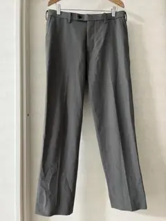 【W79】UNIQLO ユニクロ 感動パンツ ウールライク グレー スラックス