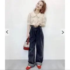 ジュメロ　ワイドフックデニム　ブラックのサムネイル