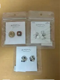 magnet マグネットピアス 3点セット