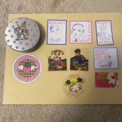 スリーコインズ スリコ ステッカー シール ご近所物語　矢沢あい りぼん