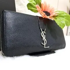 ✨美品　付属品完備✨サンローラン　長財布　ラウンドファスナー カサンドラ　黒